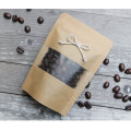 Craft brown coffee beans plastic bag